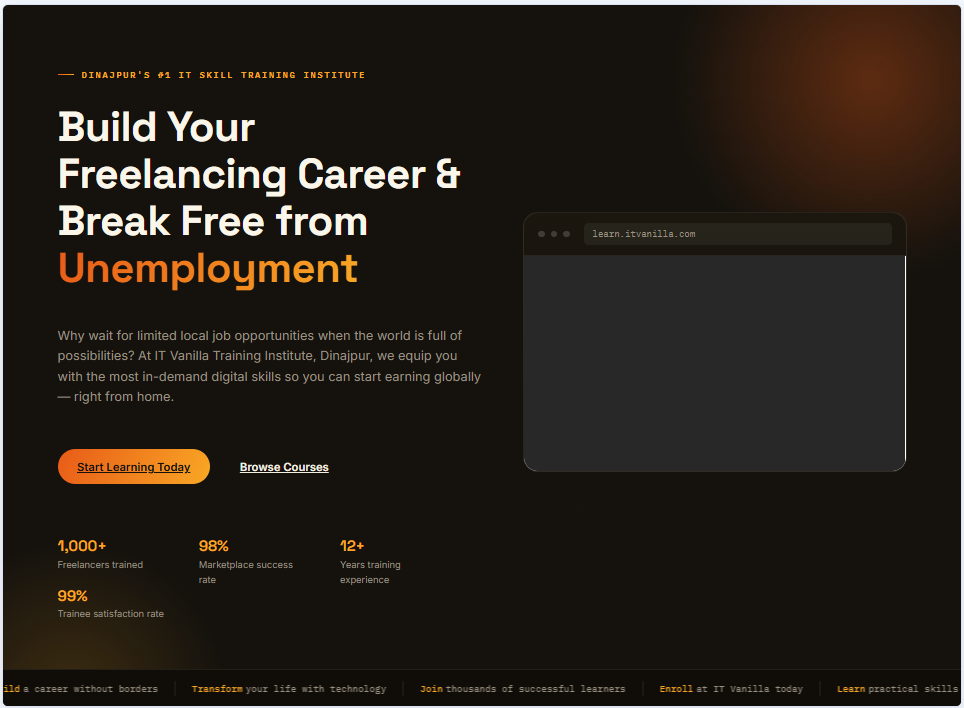 IT Vanilla Hero - Homepage Template